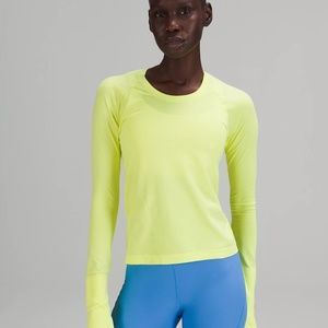 NWT Swiftly Tech Long Sleeve 2.0 Race Length Highlighter Yellow